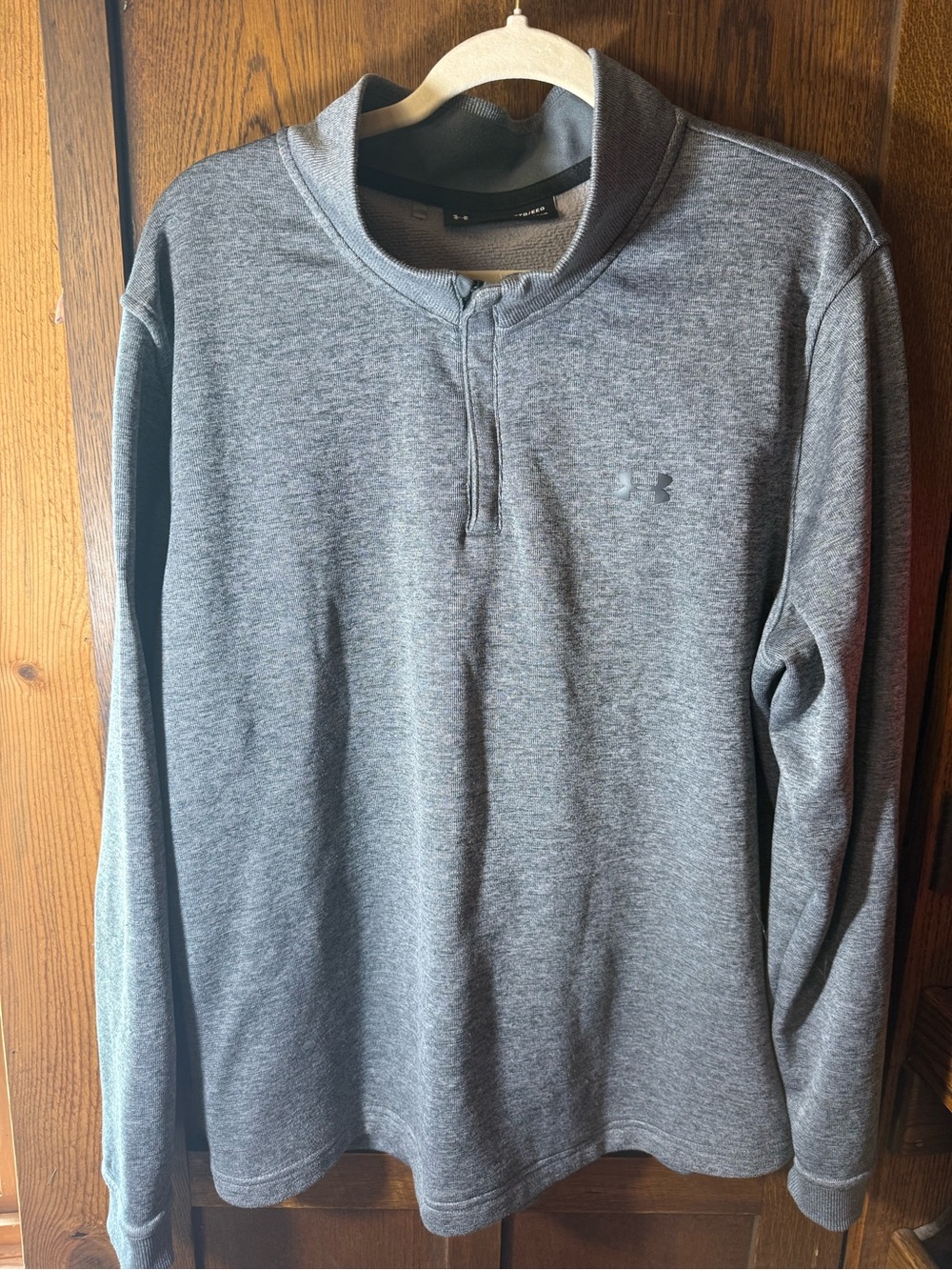 Under Armour Men's Heather Gray Quarter-Zip Pullover EUC